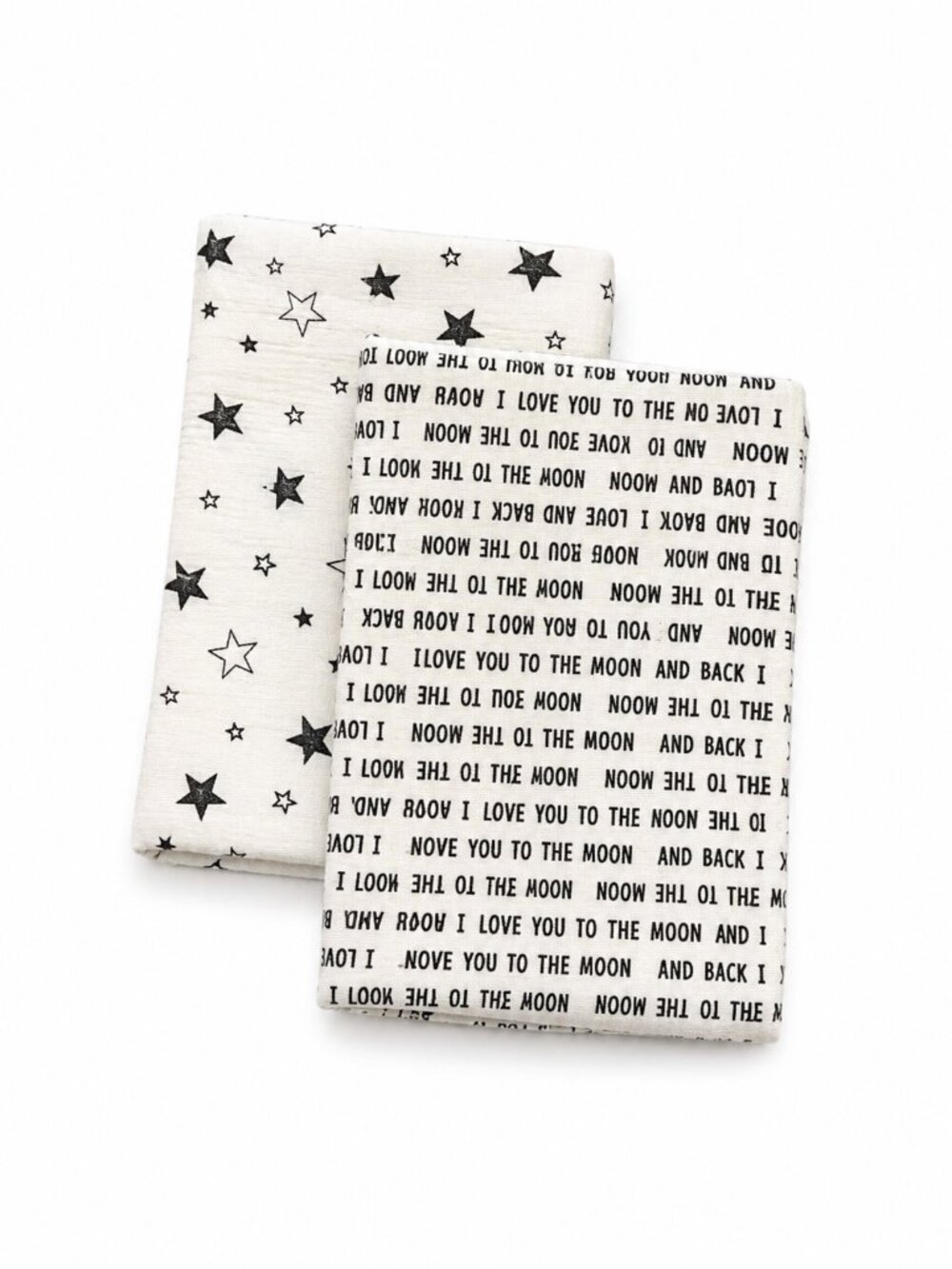 Baby Cloth Burp Cloth Bundle | Neutral Black & White Baby Burping Cloths | 2 Pac